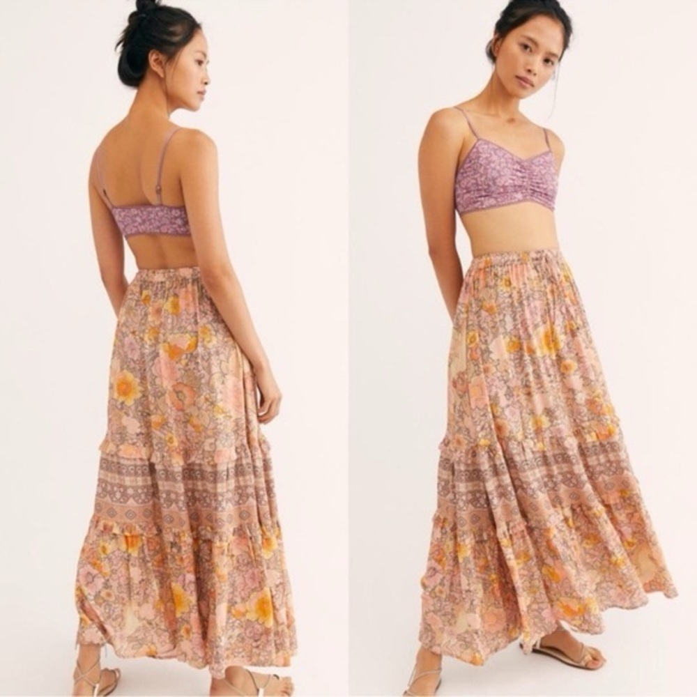 Spell and the Gypsy Amethyst Pink Floral Maxi Skirt - Picture 2 of 5